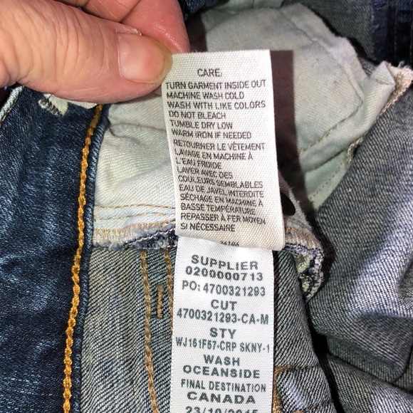 Denim & Supply Cropped Distressed Denim Blue Jeans 30" Waist - Picture 7 of 7